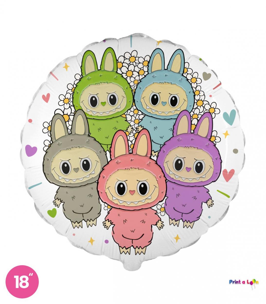 PALLONCINO FOIL 18 POLLICI ANGRY BUNNY FAMILY PAL2015-18