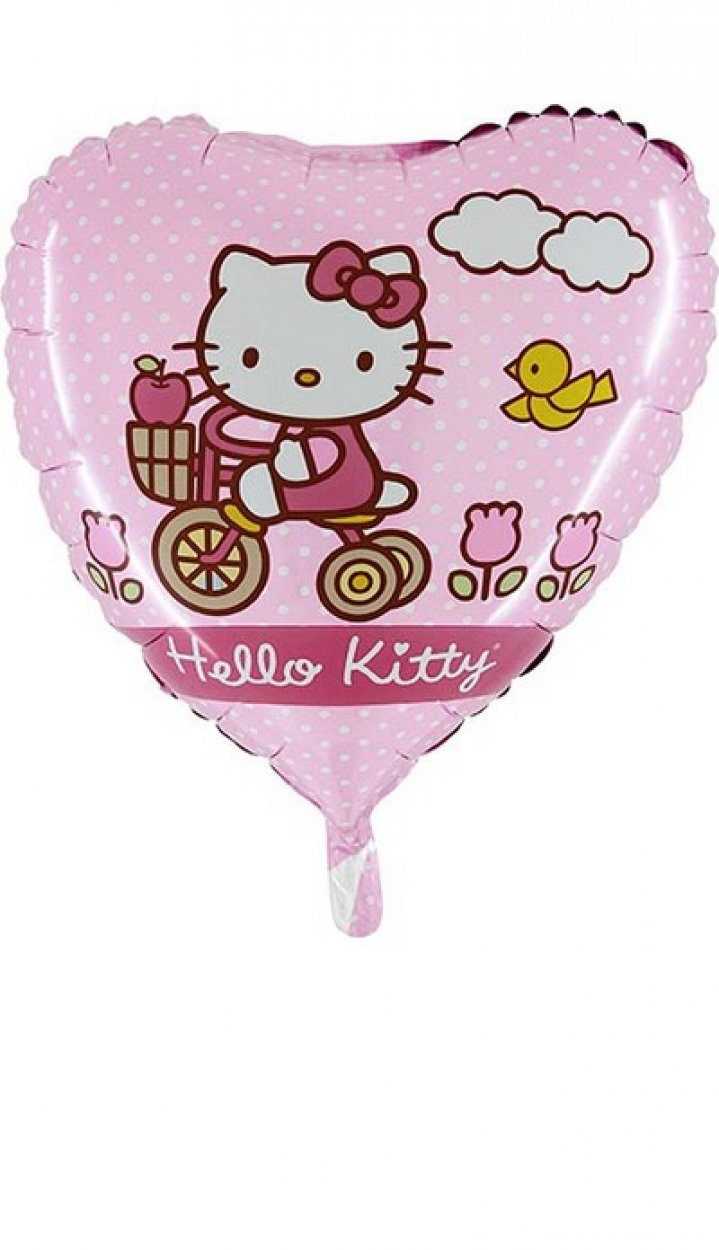 FOIL 18" CUORE HELLO KITTY ROSA CON GRAFICA BICICLETTA 7AL18020H-8