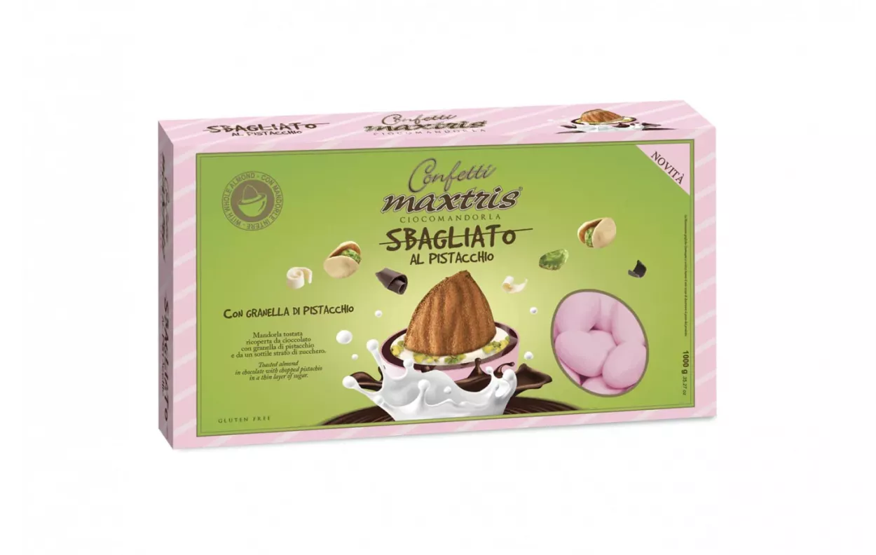 CONFETTI MAXTRIS SBAGLIATO PISTACCHIO ROSA 1 KG MAXSBPISB
