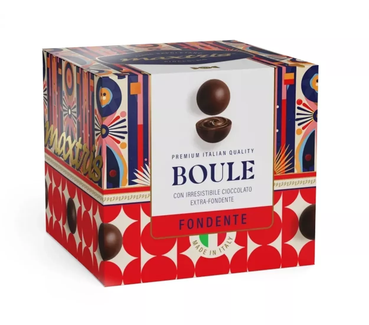 BOULE MAXTRIS CIOCCOLATO FONDENTE 50% CUBOTTO 180GR SCBOUF50180