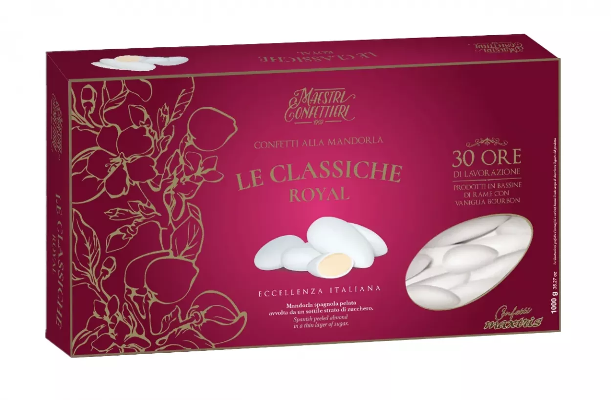 CONFETTI MAXTRIS LE CLASSICHE ROYAL BIANCO ALLA MANDORLA 1 KG ROYB