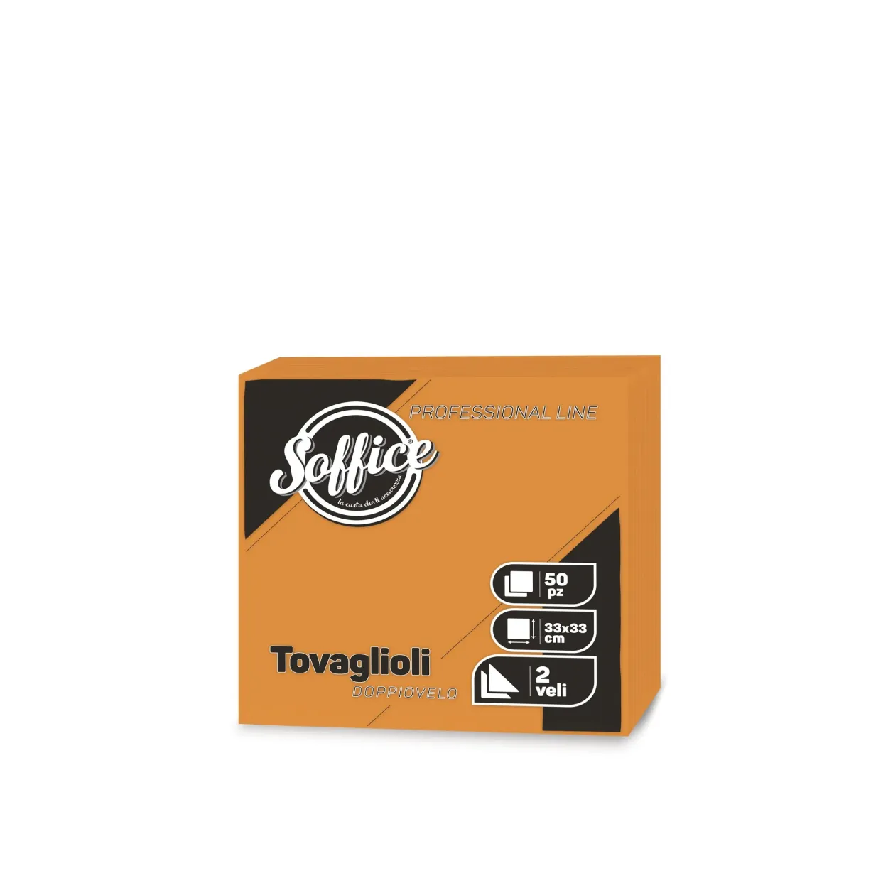 TOVAGLIOLI SOFFICE 33x33 ARANCIO 50pz 5152