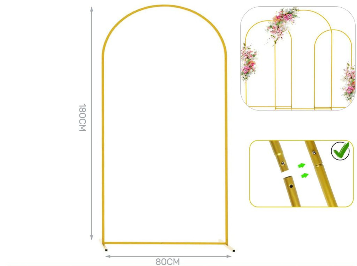 STRUTTURA IN FERRO AD ARCO ORO 80X180 41422
