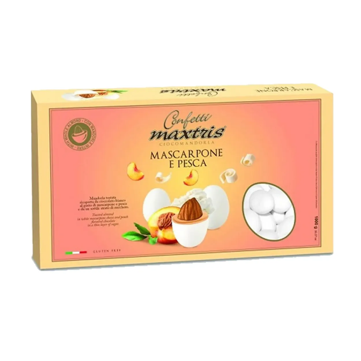 CONFETTI MAXTRIS MASCARPONE E PESCA - 1KG MAXMASPES 11111