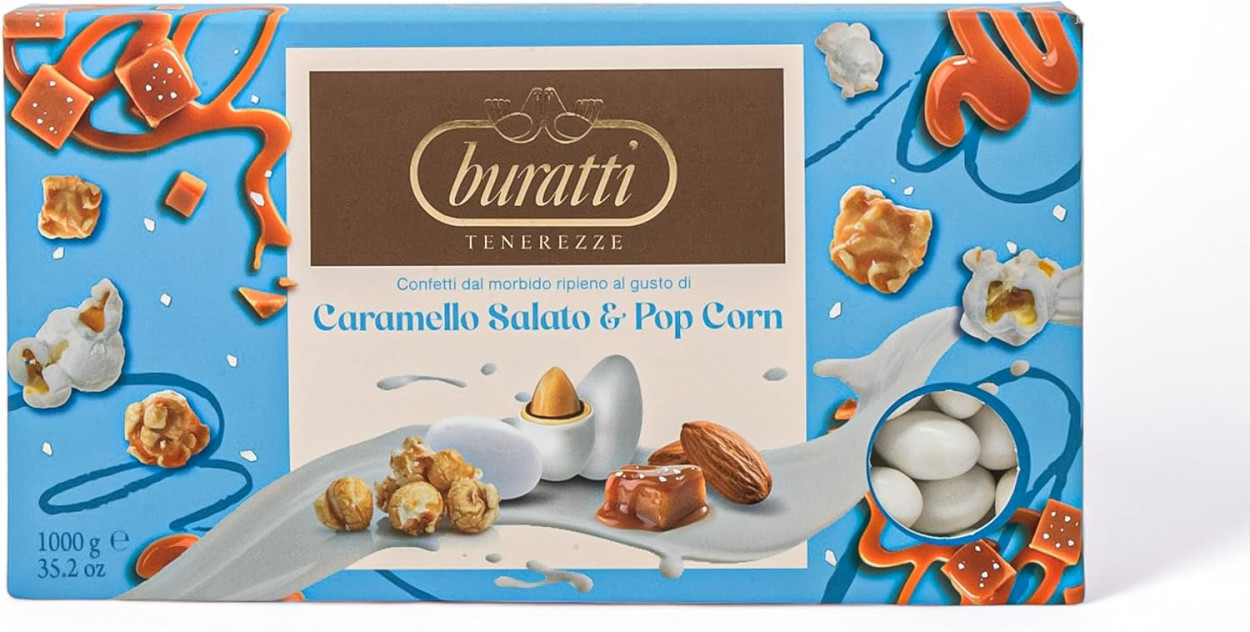 CONFETTI BURATTI TENEREZZE MANDORLA SALATA E POP CORN 1KG FSRN100
