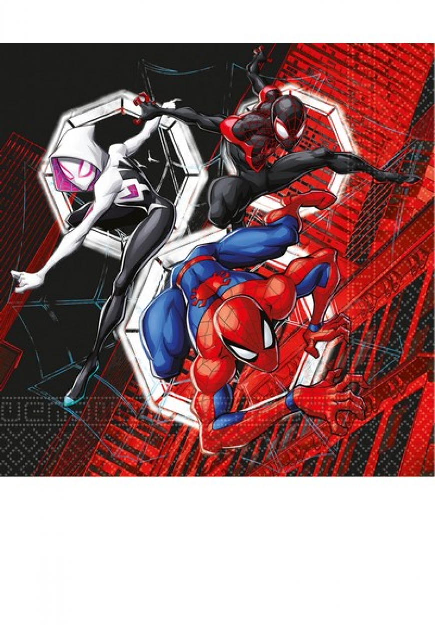 20 TOVAGLIOLI 33X33 SPIDERMAN WORLD OF WEBS 5PR97316