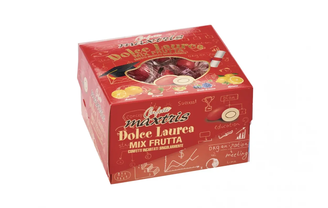 CONFETTI DOLCE LAUREA FRUTTA ROSSI 500 GR DLMAXFRU