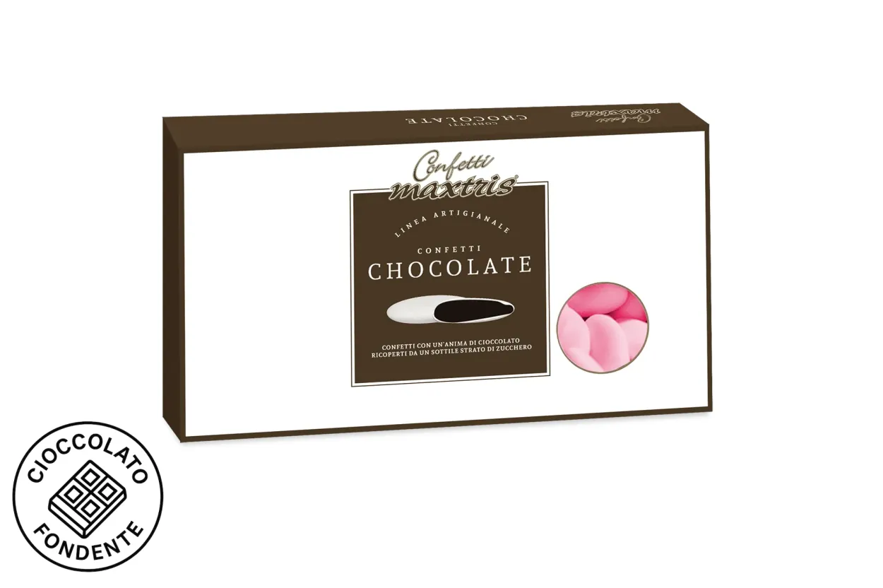 CONFETTI CIOCCOLATO FONDENTE ROSA PZ240 CIOR - 1 KG
