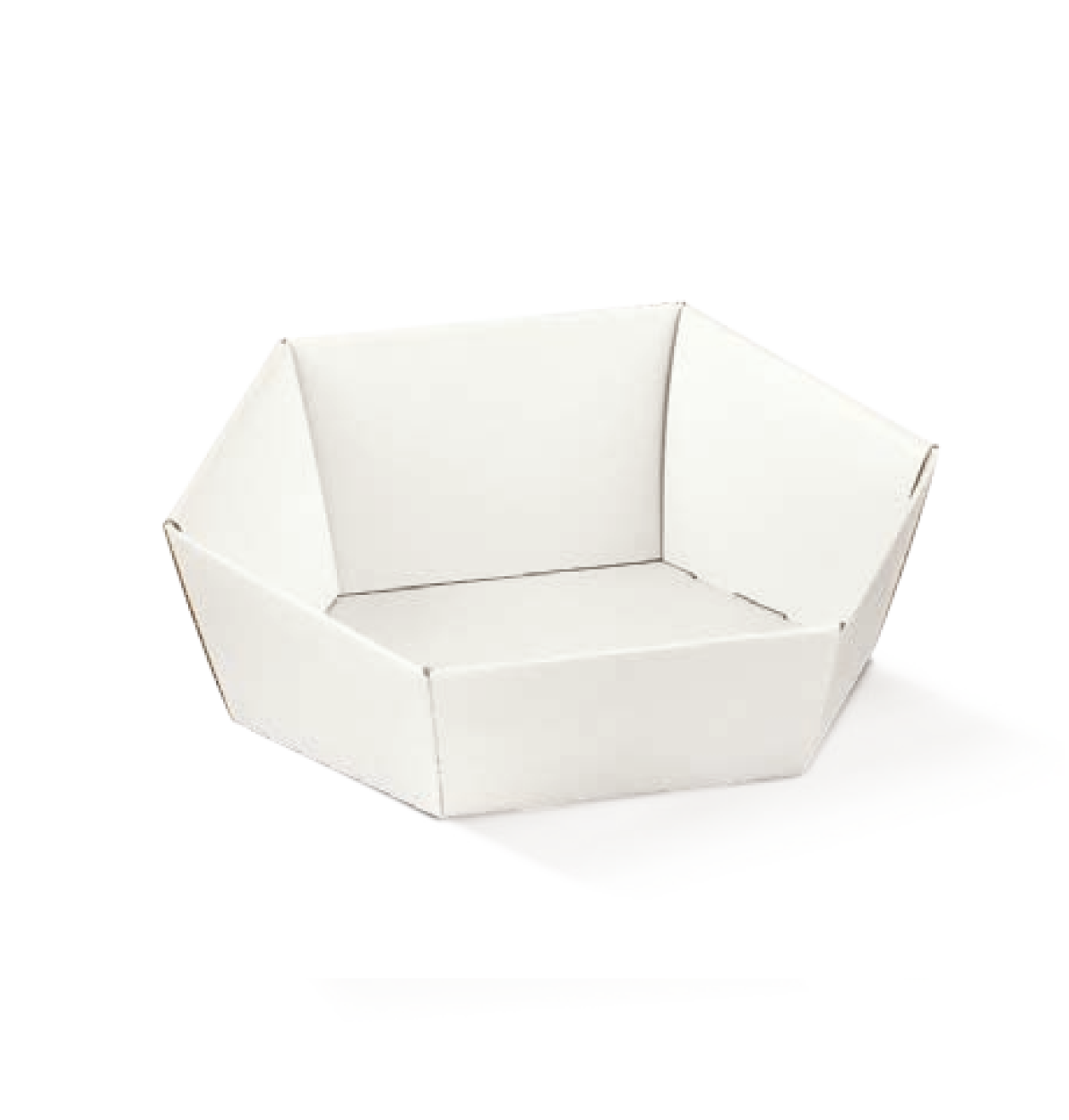VASSOIO ESAGONALE FIBRA BIANCO 380X300X100 129591S