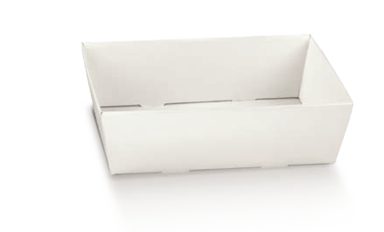 VASSOIO FIBRA BIANCO 290X210X90 129587S