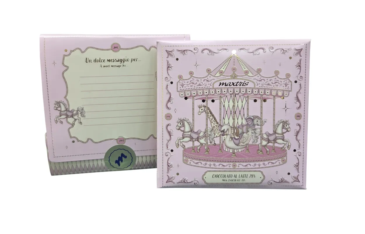 TAVOLETTA CIOCCOLATA AL LATTE MAXTRIS BABY ROSA 70GR MAXBABYTABR