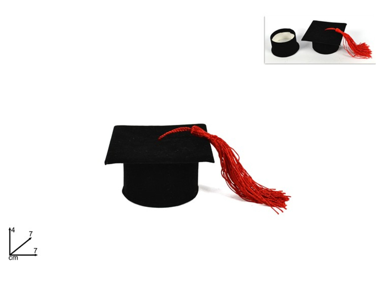 SCATOLA CAPPELLO LAUREA NERO 362044