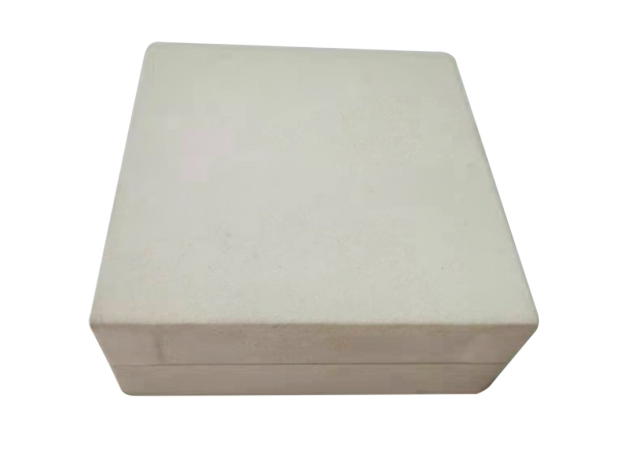 SCATOLA VELLUTO BIANCO 12X12X5 CM E066