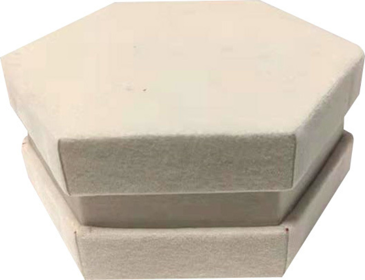 SCATOLA VELLUTO ESAGONALE CIPRIA 10X10X5 CM E071