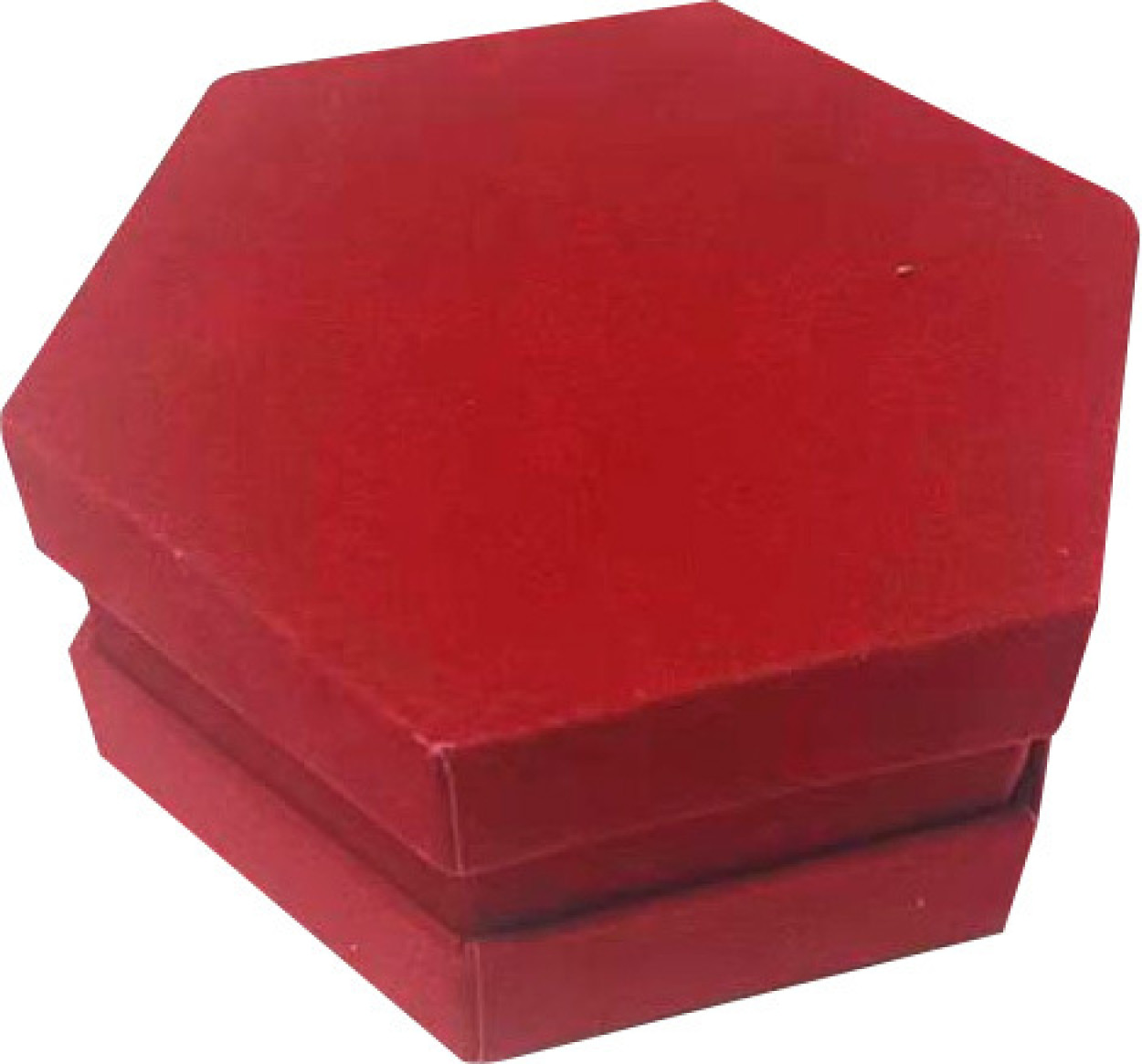 SCATOLA VELLUTO ESAGONALE PORPORA 10X10X5 CM E072