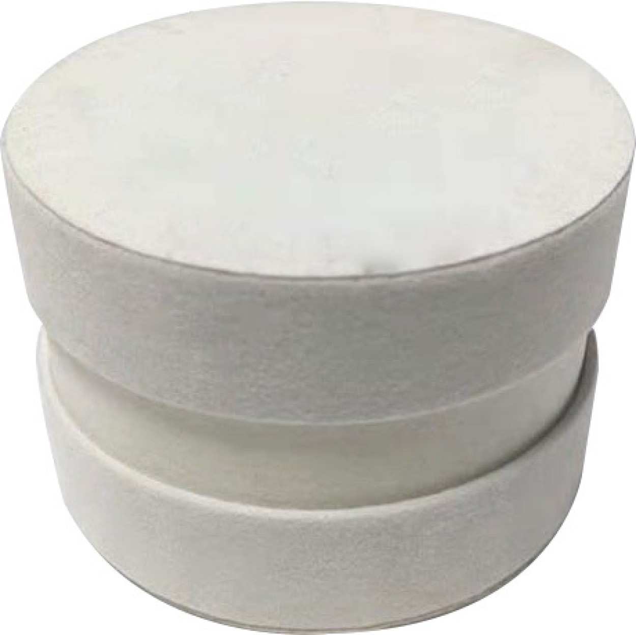 SCATOLA VELLUTO TONDA AVORIO 8X5 CM E074