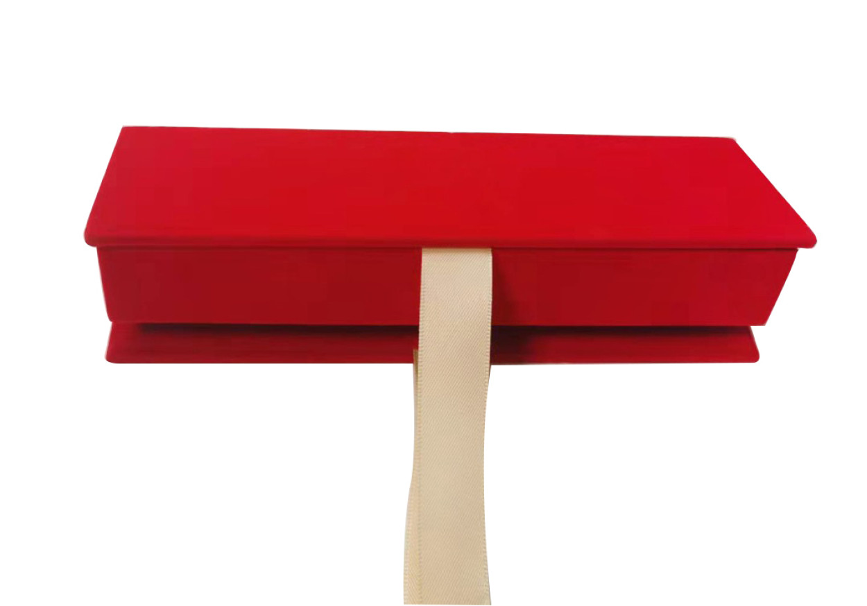 SCATOLA VELLUTO ROSSO 17X5X3 CM E085