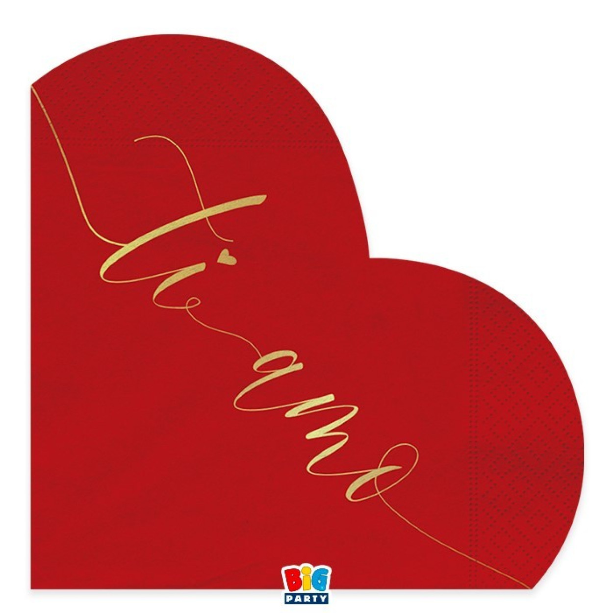 16 TOVAGLIOLI CUORE 33X33 TI AMO GOLD 76081 11035