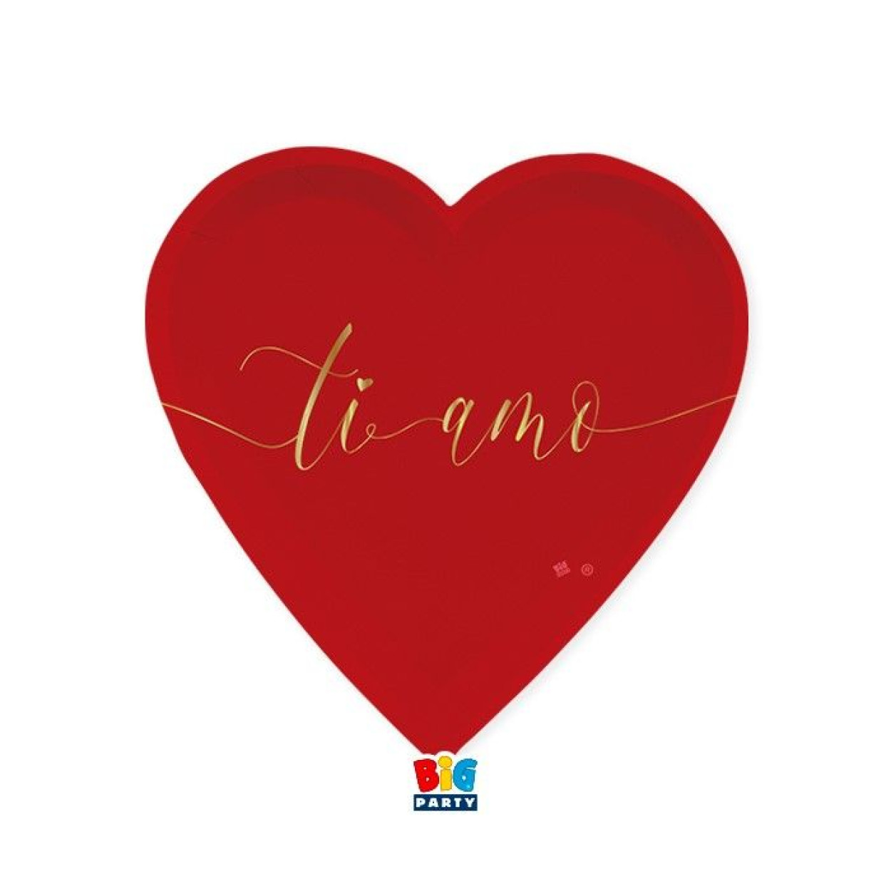 6 PIATTI CUORE CM22 TI AMO GOLD 76079 11035