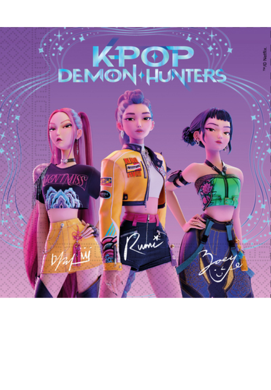 20 TOVAGLIOLI 33X33 K-POP DEMON HUNTER 5PR98641