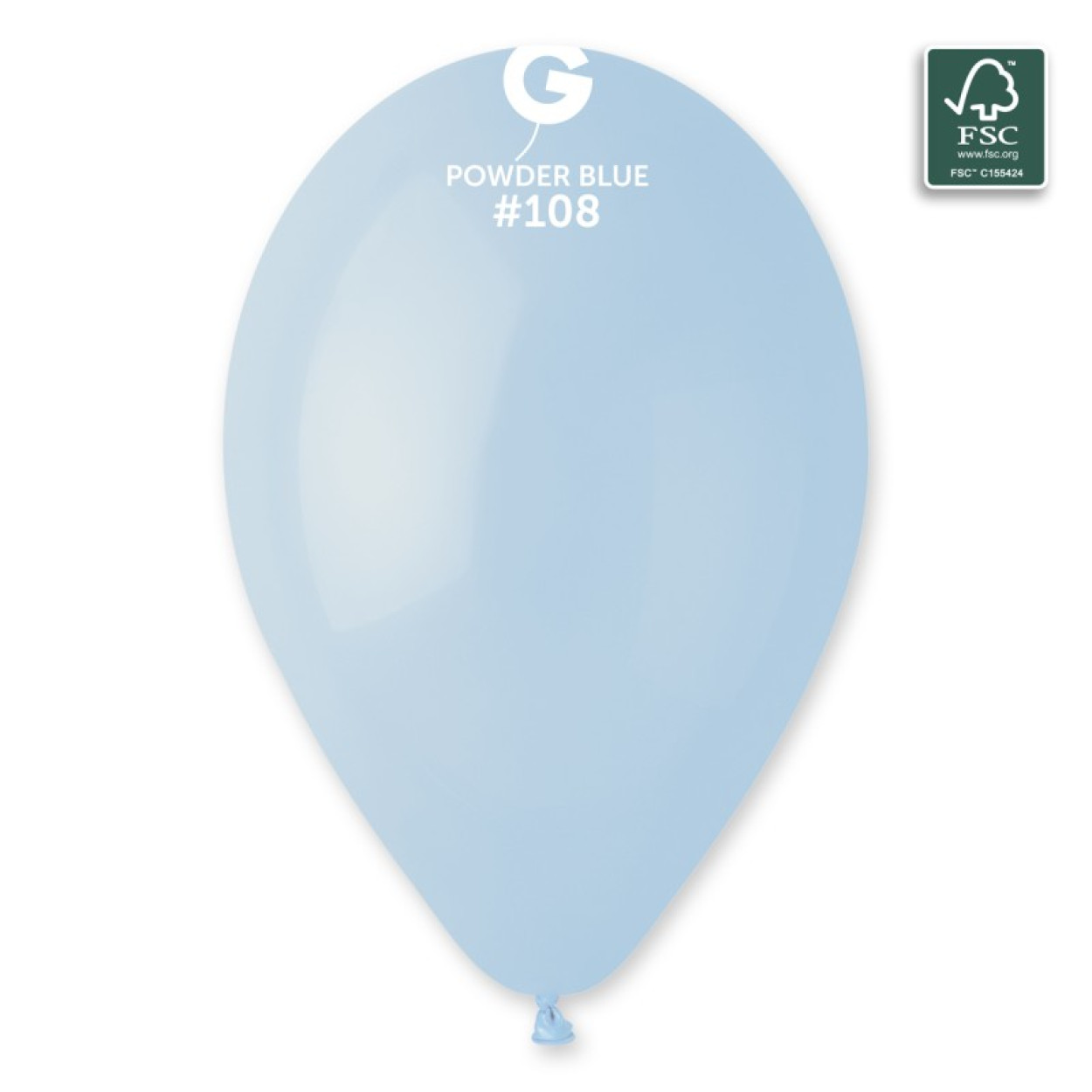 CONFEZIONE 50 PALLONCINI 13" LATTICE G120 AZZURRO POLVERE 108