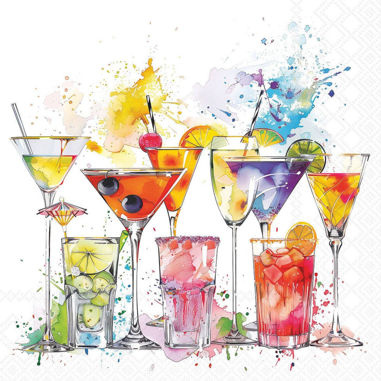 TOVAGLIOLI 25X25 SPLASHING DRINK 12520615