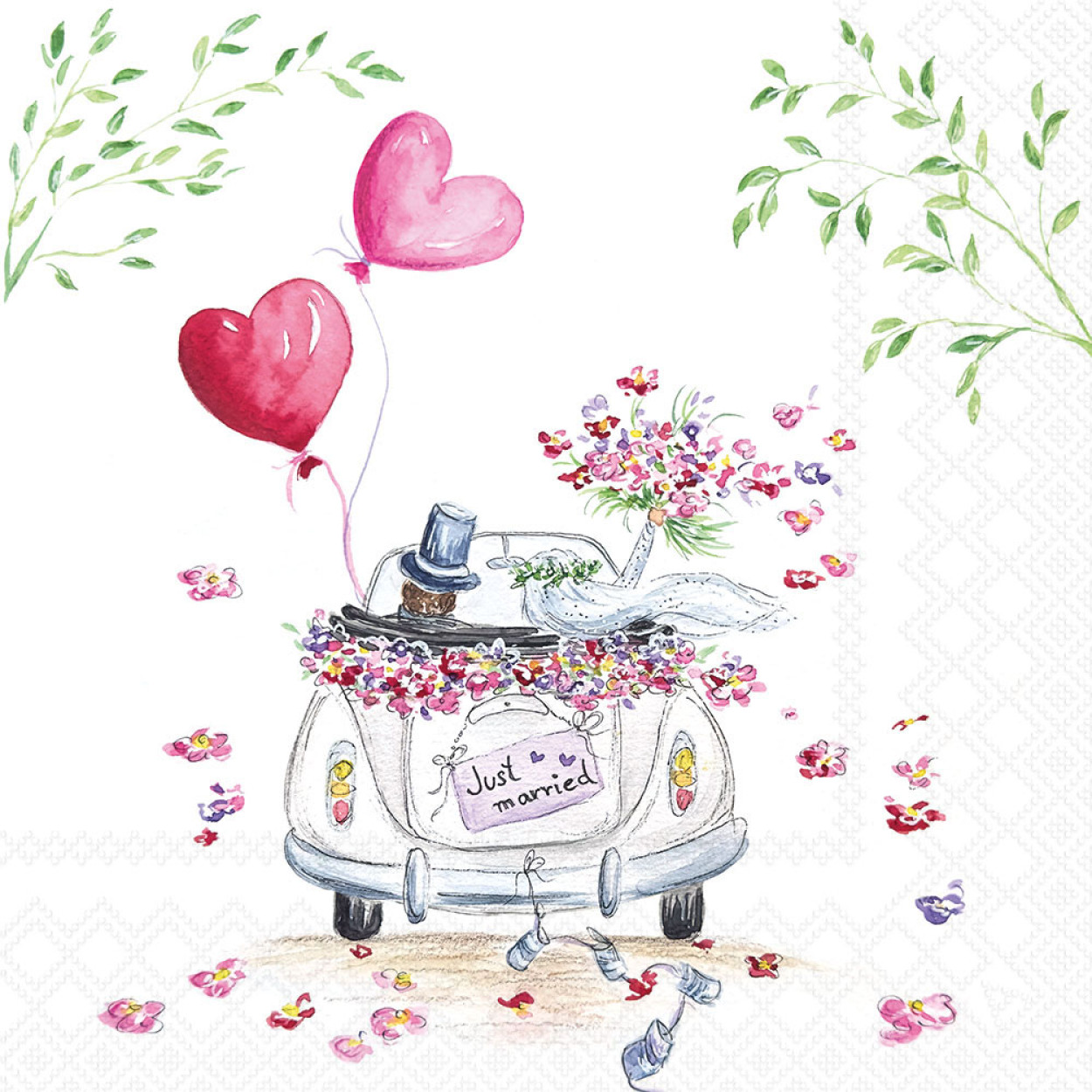 TOVAGLIOLI 33X33 WEDDING CAR 13320545