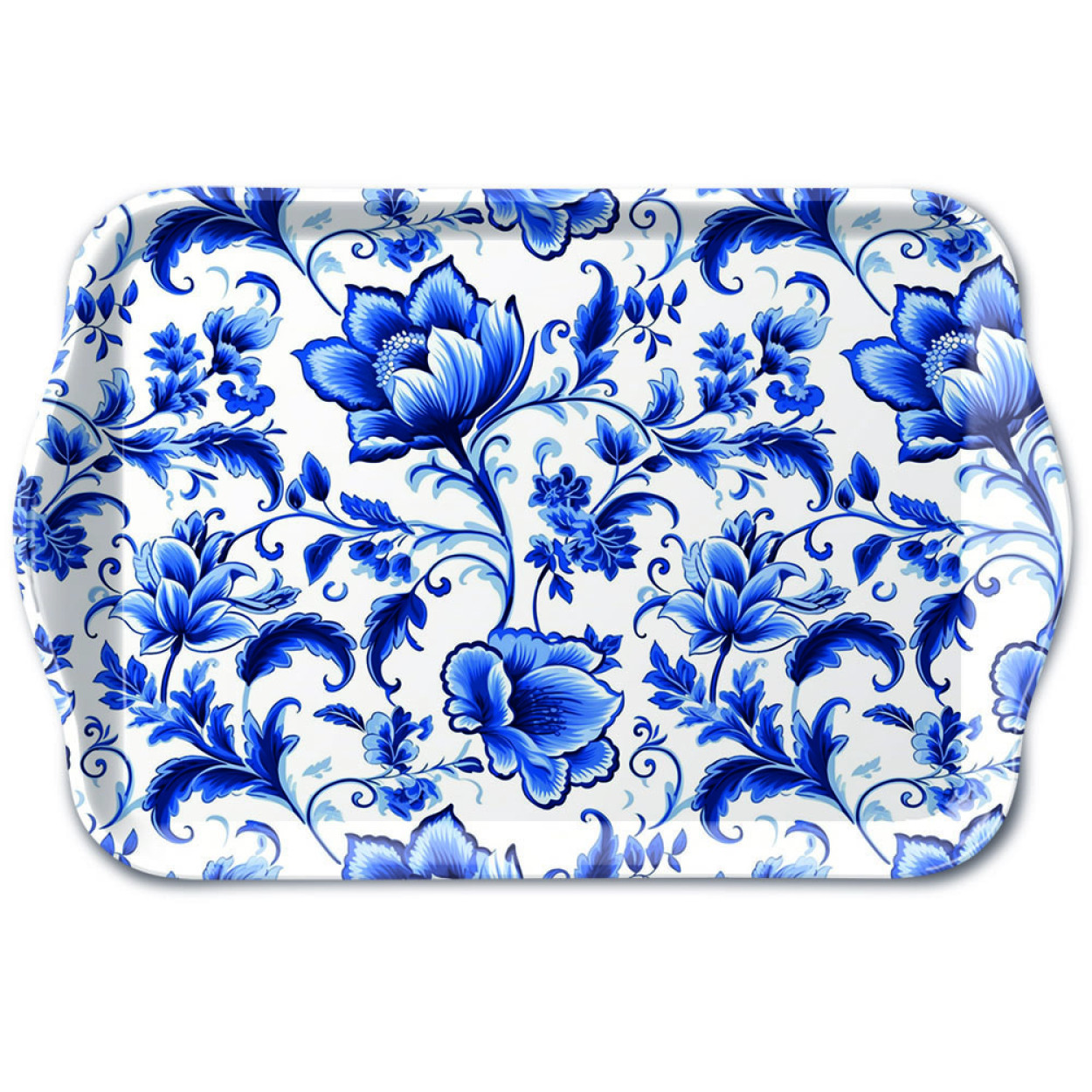 VASSOIO MELAMINA 13X21 DELFT BLUE FLORALS 13720775