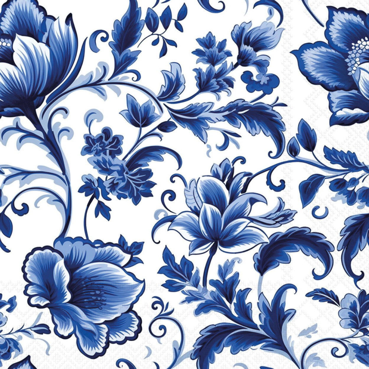 TOVAGLIOLI 25X25 DELFT BLUE FLORALS 12520775