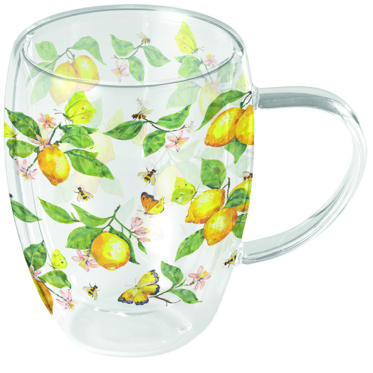 TAZZA IN VETRO DOPPIA CAMERA FRESH LEMONS 14220365