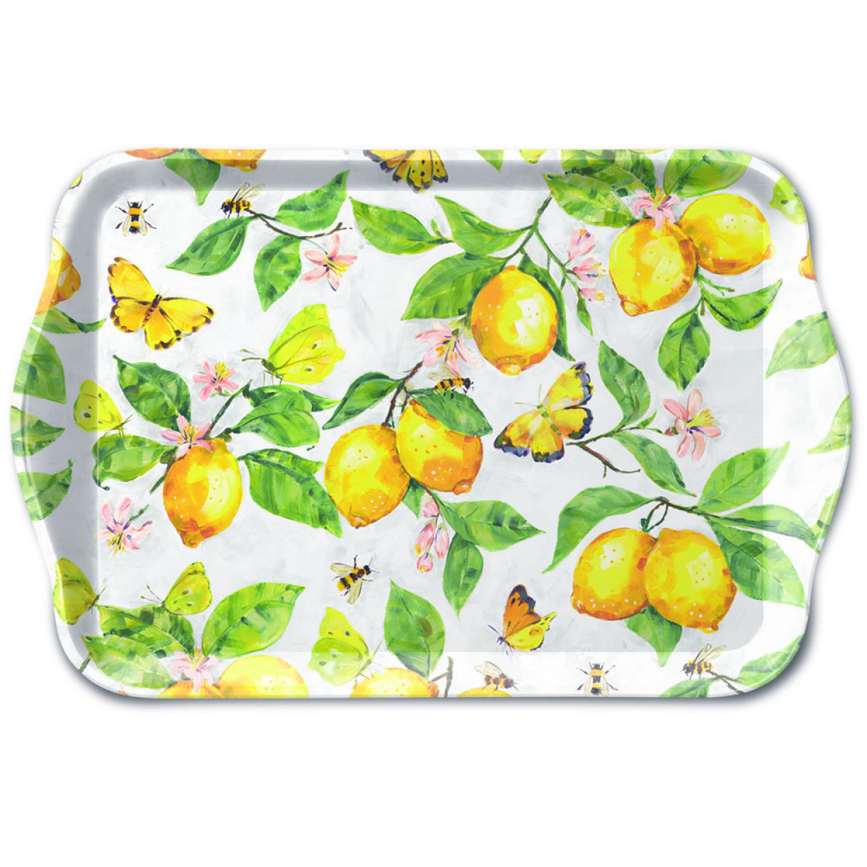 VASSOIO MELAMINA 13X21 FRESH LEMONS WHITE 13720365