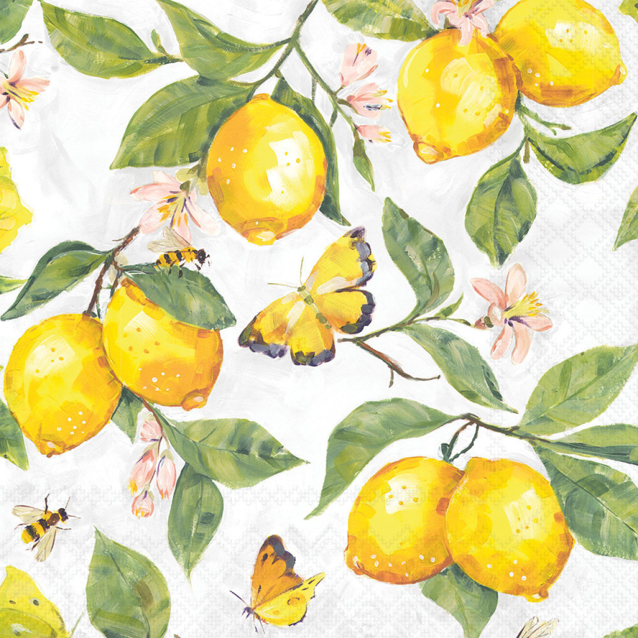 TOVAGLIOLI 25X25 FRESH LEMONS WHITE 12520365