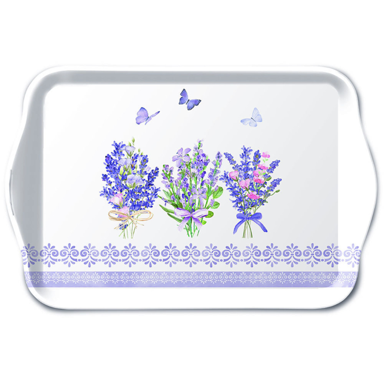 VASSOIO MELAMINA 13X21 LOVELY LAVANDER WHITE 13719735