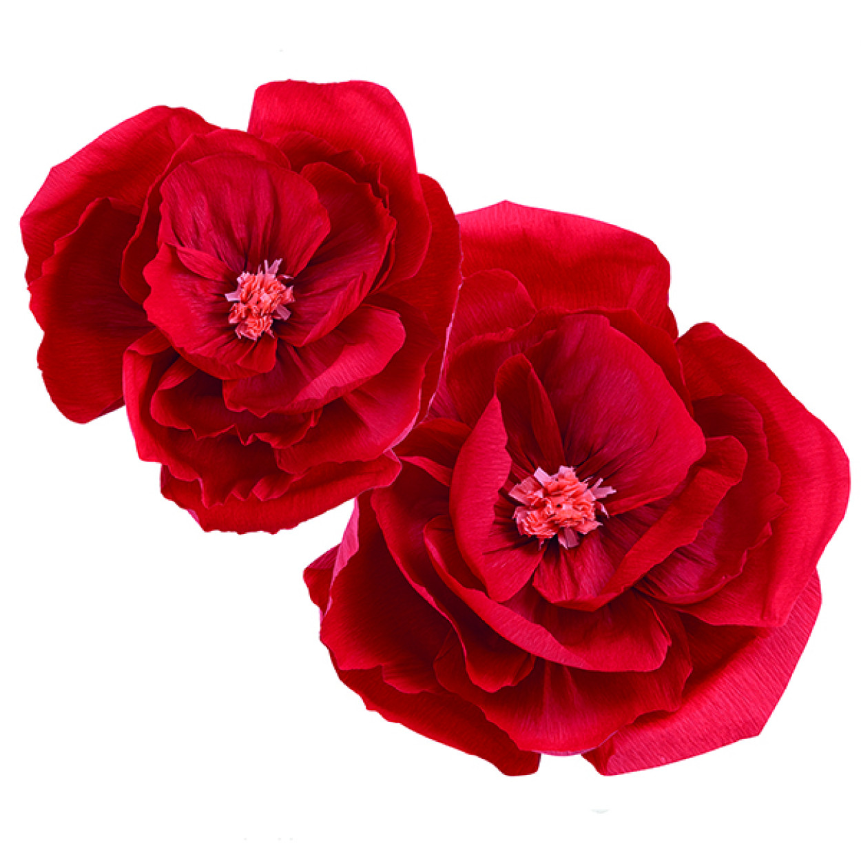 2 FIORI IN CARTA ROSSA 40-50 CM 40763