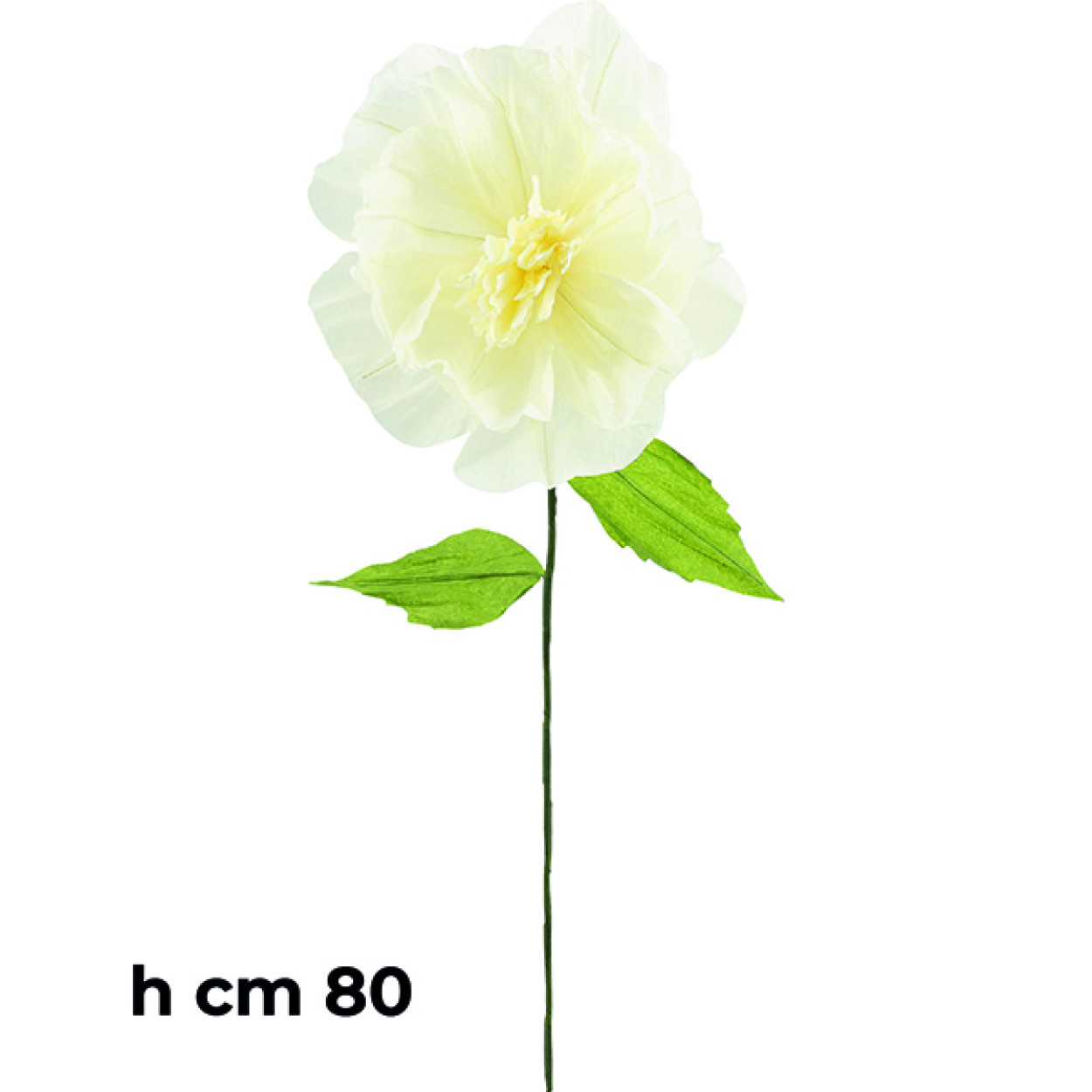 FIORE CON STELO CARTA AVORIO 25X80 CM 40746
