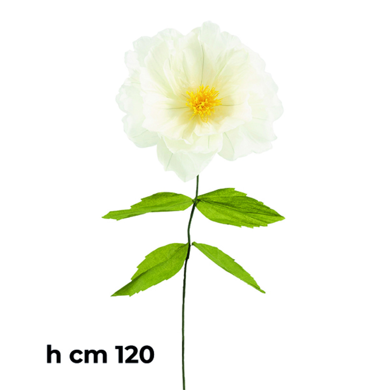 FIORE CON STELO CARTA AVORIO 15X120 XM 40745