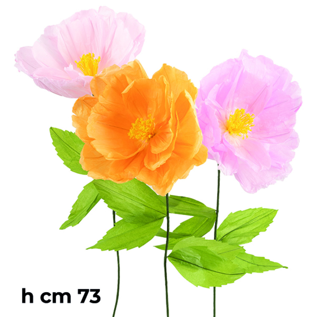FIORE SFUMATO CON STELO COLORI ASSORTITI 15X73 CM 40743