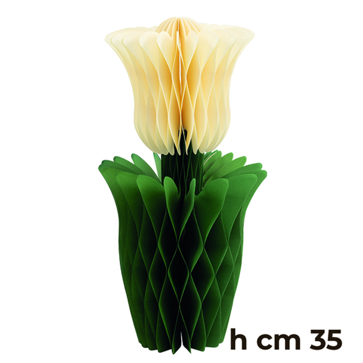 TULIPANO IN CARTA AVORIO 35 CM 40713