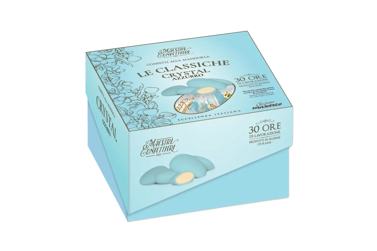 CONFETTI MAXTRIS CRYSTAL ALMOND CELETSE INCARTATI 500GR 120PZ DAMANC