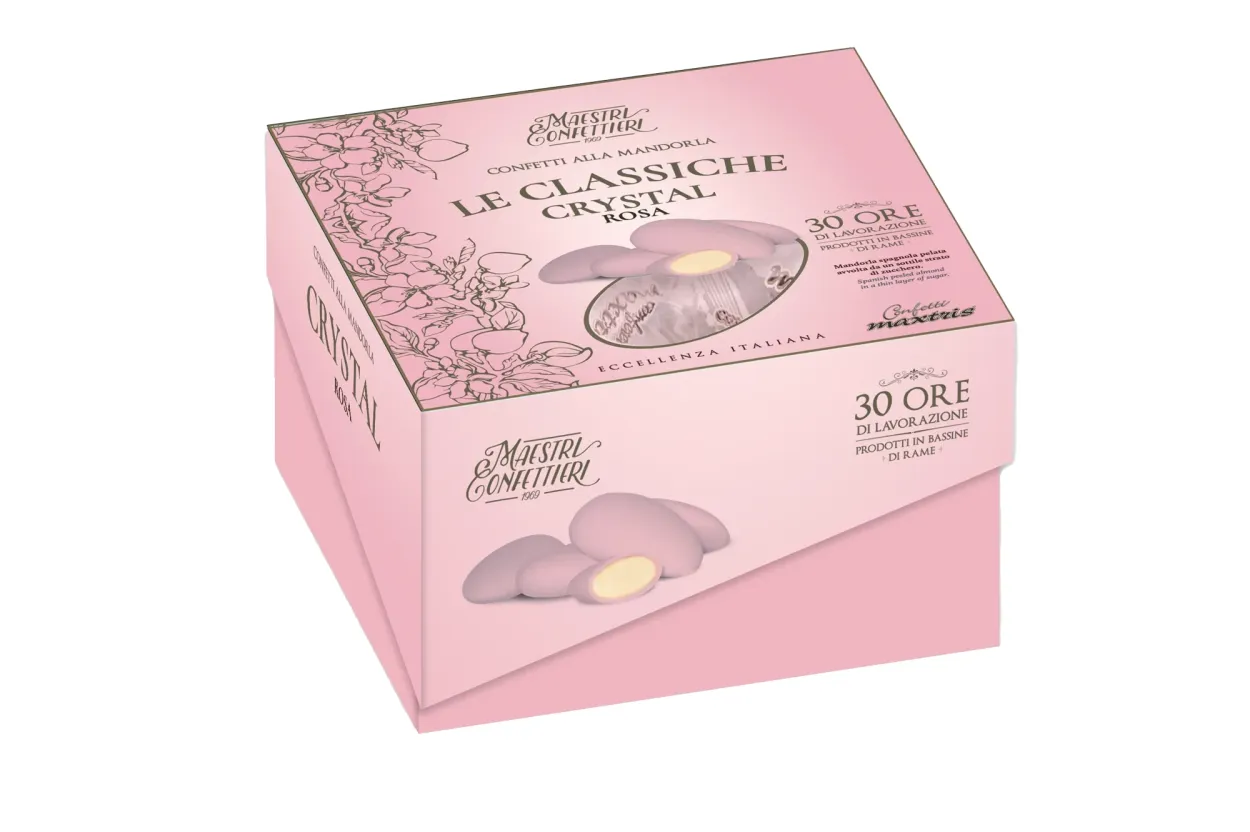 CONFETTI MAXTRIS CRYSTAL ALMOND ROSA INCARTATI 500GR 120PZ
