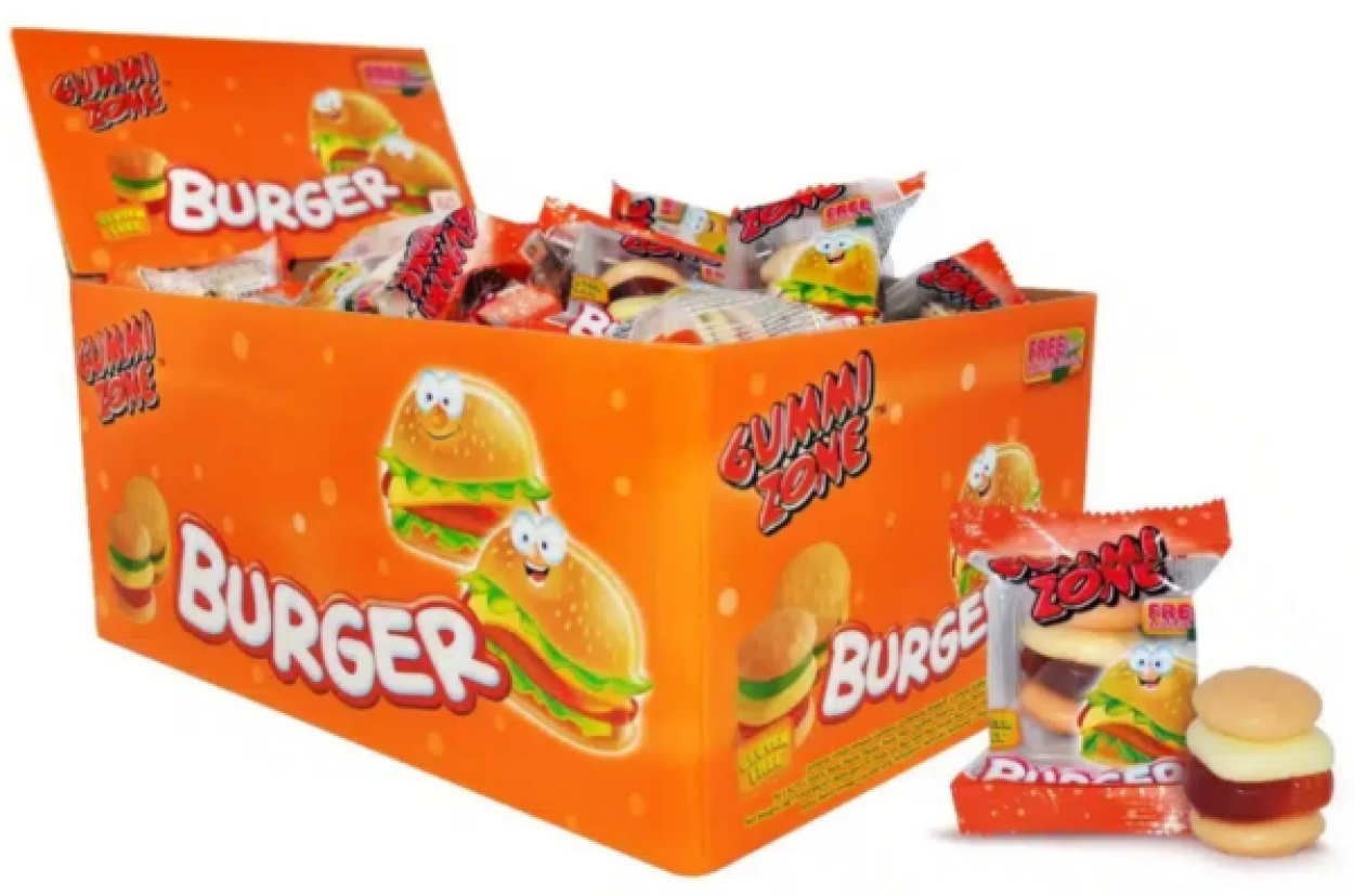 CARAMELLE A FORMA DI MINI BURGER INCARTATI 7 GR CAR332