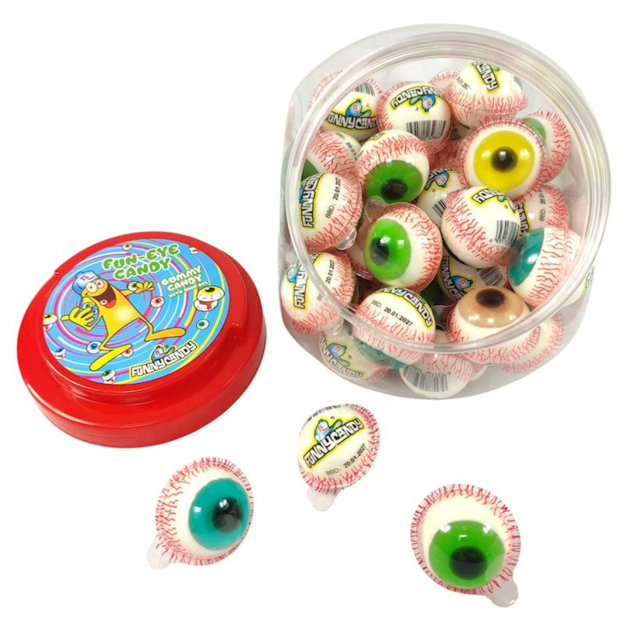CARAMELLE OCCHI RIPIENI GOMMOSI 18 GR BAN013