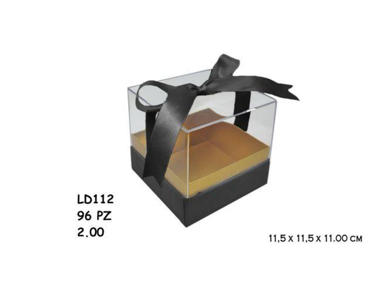 SCATOLA PVC NERA 11.5X11.5 LD112
