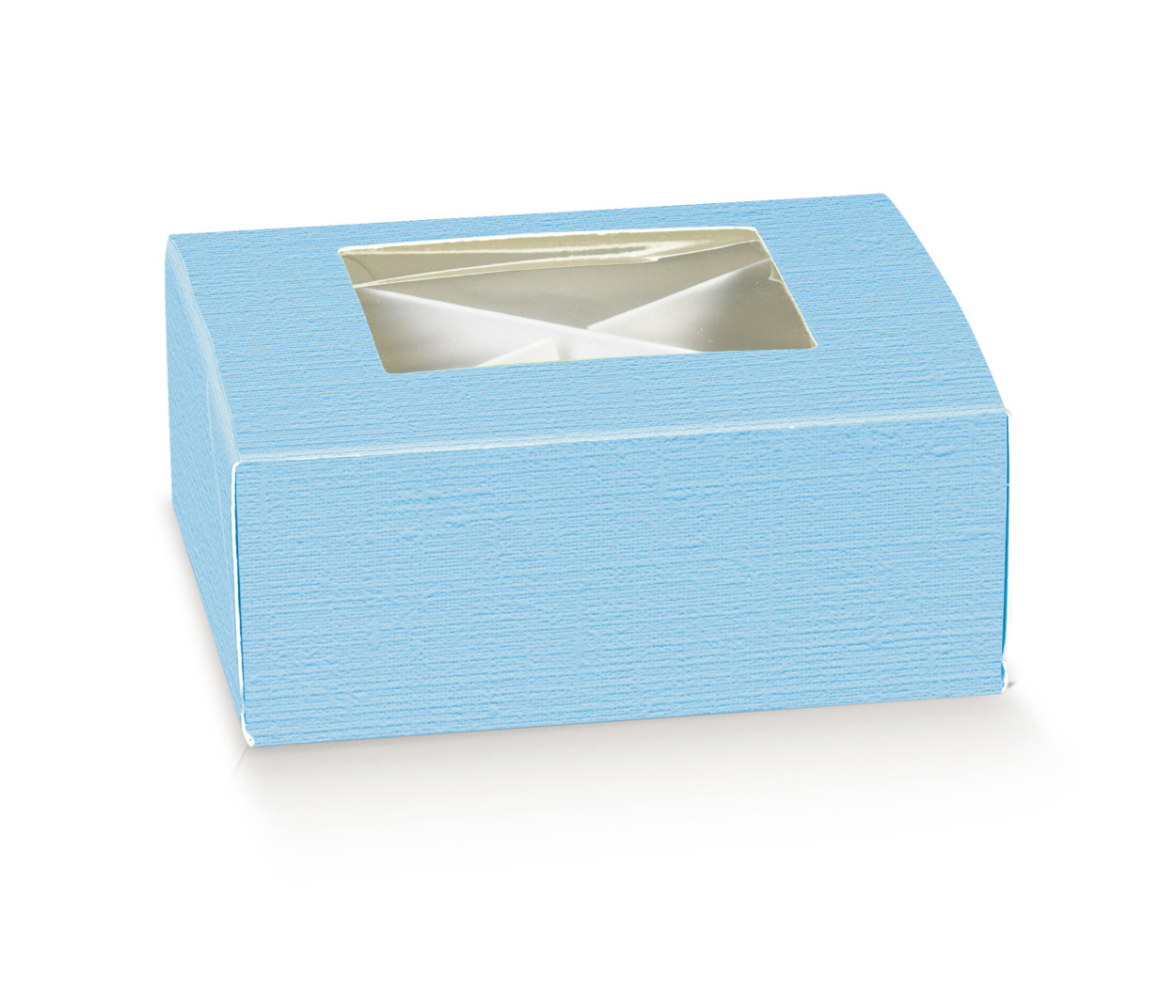 10 PRATICA CON FINESTRA E DIVISORI 80X80X30 FIBRA AZZURRA 100047C