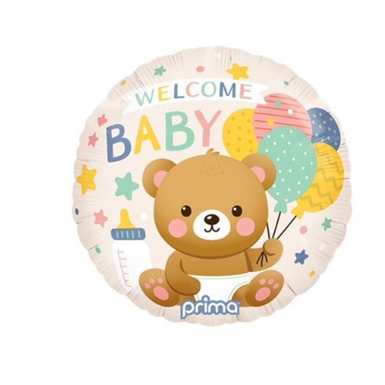 PALLONE FOIL 18" WELCOME BABY BEAR PRIMA BALLOONS PF-0032-18-50-1
