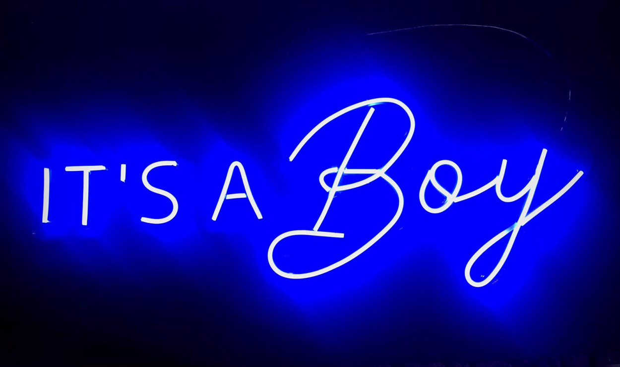 STRIP LED IT'S A BOY BLU 80X28 CM 2101