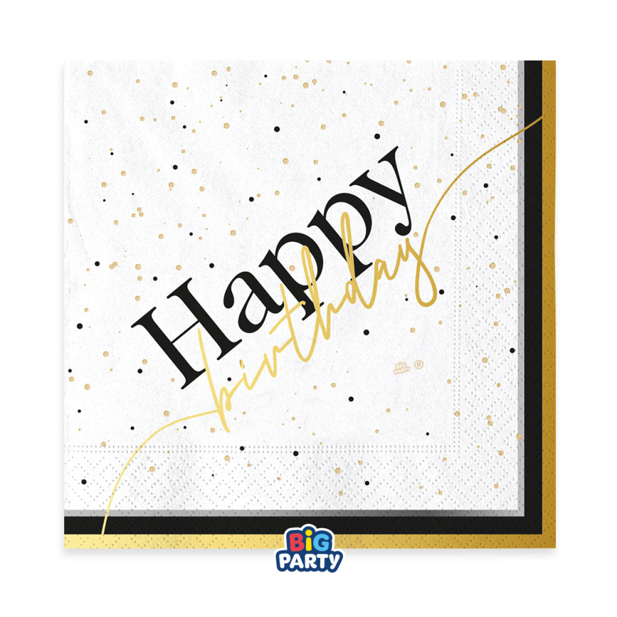 16 TOVAGLIOLI 33X33 HAPPY BIRTHDAY PRESTIGE 77244