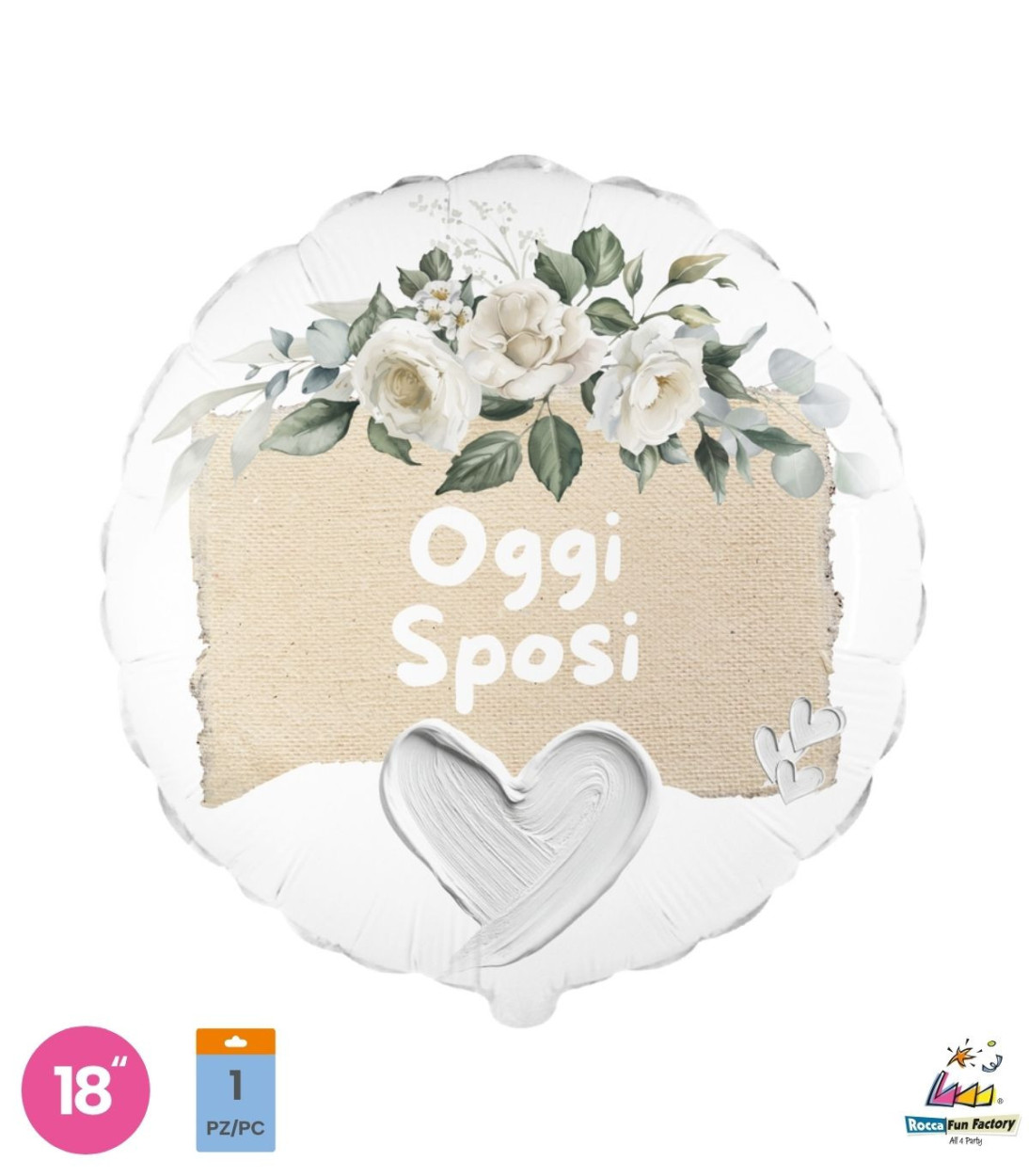 PALLONE FOIL 18" OGGI SPOSI SHABBY CHIC PAL2081-18
