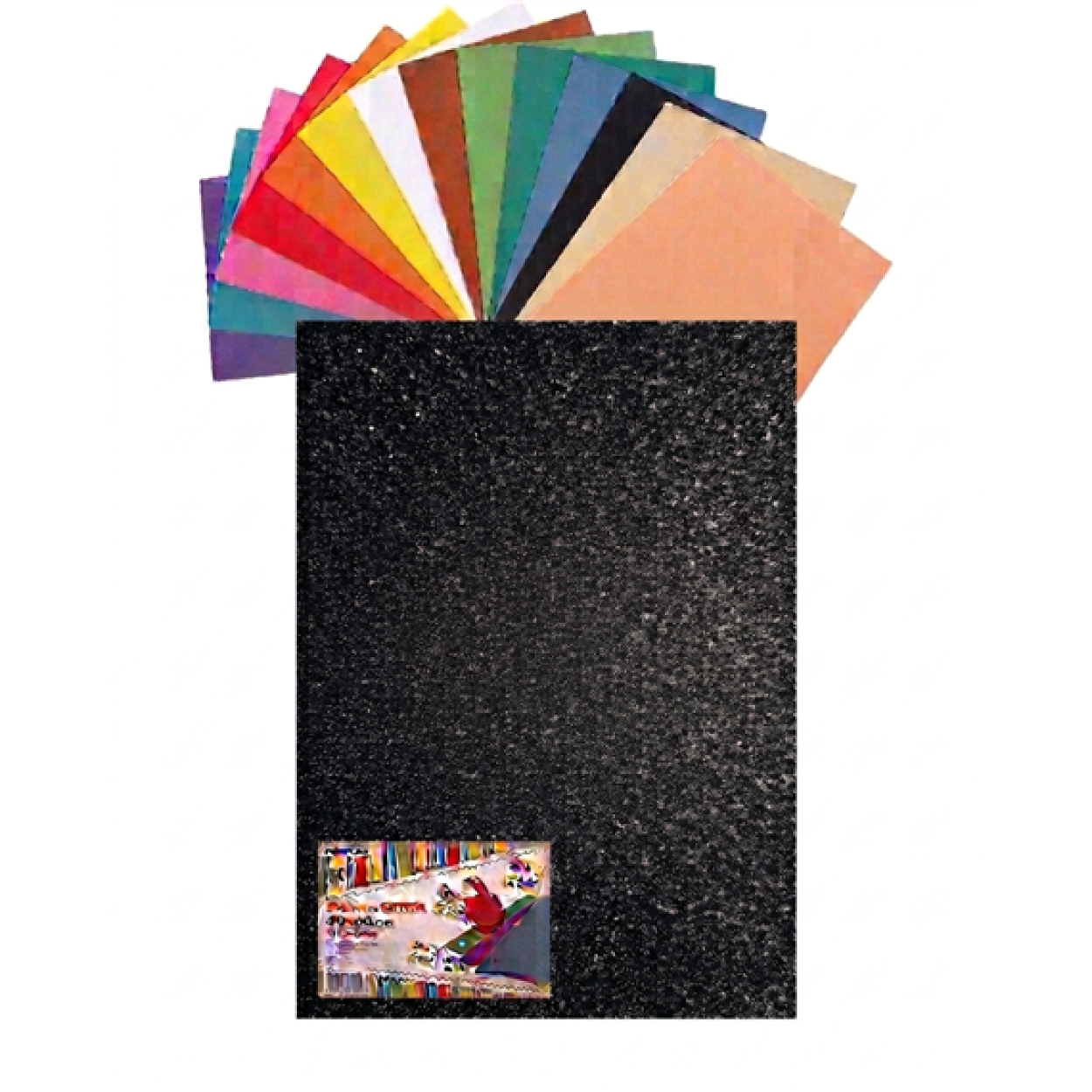 GOMMA EVA 60X40X2 GLITTER NERO 23NIK181