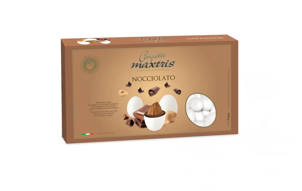 CONFETTI MAXTRIS NOCCIOLATO MAXNOC BIANCO 1KG